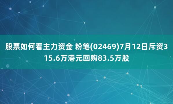 股票如何看主力资金 粉笔(02469)7月12日斥资315.6万港元回购83.5万股